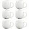 superyes White Coffee Mugs Set of 6 for Latte Cappuccino Cup Ice Cream Hot Chocolate 12oz