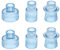 HofferRuffer Glas Kerzenhalter 2-in-1 Teelichthalter Kerzenhalter Taper Kerzen für Abendessen, Hochzeit, Urlaub, Geburtstag, Heimdekoration,Weihnachten(6Pcs Blau)