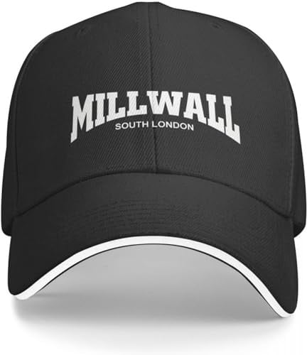 TeysHa Baseballkappe Snapback Sonnenhut Millwall South London Baseball Cap Hut Luxus in Hut Boonie Hüte Golf Hut Damen Herren Männer Frauen