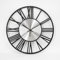 K&L Wall Art große Wanduhr XL Industrielle Metalluhr Vintage Wohnzimmeruhr lautlos Quartz Uhrwerk ohne Tick-Geräusche (Silber Aluminium, Ø 40cm)