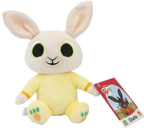 Giochi Preziosi Bing - Plüschtier 20 cm von Charlie der große Freund von Bing aus weichem Stoff mit detaillierten Stickereien, für Kinder ab 3 Jahren