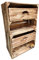 Vintage Holzkisten Obstkisten Weinkisten geflammt mit Ablagefach Schublade 50 x 40 x 30cm -Ideal zur Aufbewahrung und Organisation (2 x Regalfach Lang)