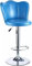 DZYHFCO Frühstücksstuhl für die Küche, höhenverstellbar, drehbar, Barhocker, PU-Leder, Höhe 60–80 cm, Blau