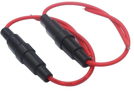 COSZWQDP Porte-fusible en Ligne 5x20mm, 10 pièces, 220V, Type à vis à soufflage Rapide, Porte-fusible en Verre avec Fil 22 AWG XF30