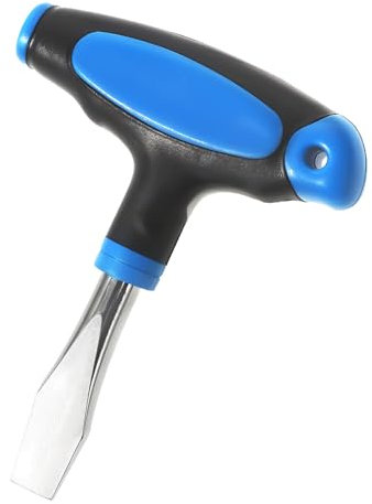 10mm T Handle Screwdriver T Handle Flat Head Screwdriver with Ergonomic Plastic Handles Screw Drivers Assembly Tools for Slotted Screws Used on Quick Release Plate or Camera Tripod Monopod Blue Black