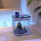 10 L Aquarium Mit Led-Leuchten & Pumpe, Aquarien Komplettset Fischtank, 22.5Cm L X 15Cm B X 25.5Cm H, Mini Aquarium Klein Aquarium Starterset, Fish Tank Fischzuchtbox Dekor Wohnzimmer, Home, Office