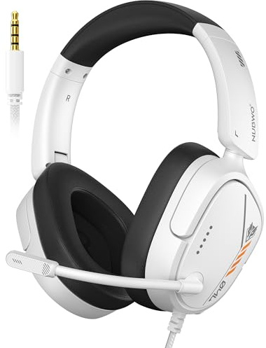 NUBWO HG04L Gaming Headset for PS5/PS4, Xbox Series X|S/Xbox One, Switch – 250g Lightweight, Clear Unidirectional Mic, Soft Memory Earmuffs, 3.5mm Jack for Gaming & Work