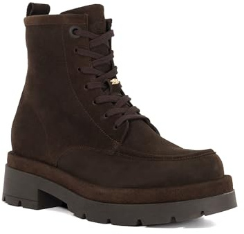 Dune London Ladies PENNINGTON Suede Chunky Lace Up Boots Size UK 4 Suede Ankle Boots