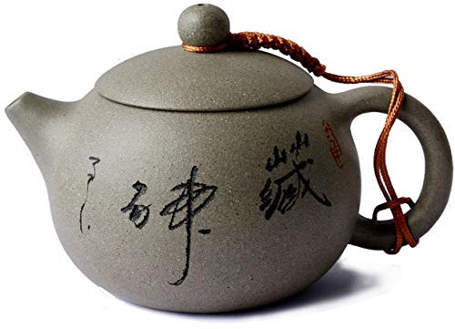 Tetera de 7.5 onzas de arcilla china Yixing genuina hecha a mano Xishi Pots Zisha Bottle-gourd Wine-jar (Xishi changshen)