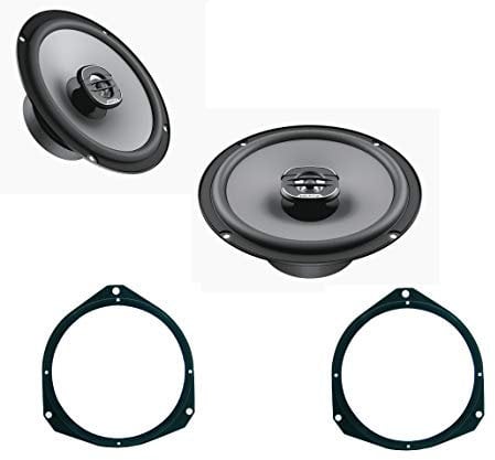 Hertz LINEA UNO Altoparlanti coassiali da 165 mm X165 (220 W) + supporti casse compatibili con FIAT 500 Anteriore 165 cm