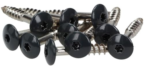 100x MEISTERLING® Fassadenschrauben INOX V4A 5,5 x 45 mm – Flachkopf Torx T20 + 1 Bit – Anthrazit