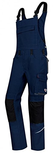 BP 1804-720-110-50l Latzhose, Stretch-Hosenträger mit Clipbefestigungen, 305,00 g/m² Verstärkte Baumwolle, Nachtblau, 50l