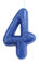 Anniversary House Colourful Blue Glitter Candle, Number 4, 4th Birthday Cake Topper, 7 Centimeters, AHC30/4