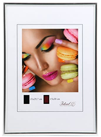 Ideal Life Kunststoff Bilderrahmen Wanddeko Collage Poster Bilder Foto Rahmen: Farbe: Silber | Format: 15x20