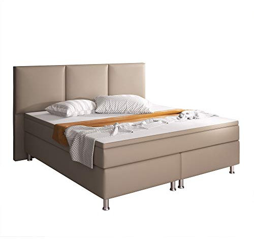 Inter Oslo Boxspringbett, 100% Polyurethan, beige, 180x200 cm