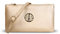 Women's Small Clutch, Cross Body, Shoulder Bag with Wristlet and Long Adjustable Shoulder Strap (Gold)
