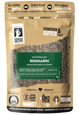 Bremer Gewürzhandel Rosmarin, geschnitten, getrockneter Rosmarin zum Kochen, Grillen und für Tee, 75g