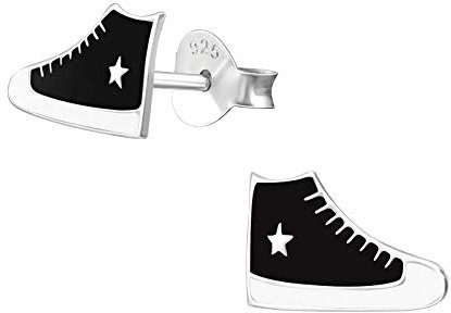 Monkimau Mädchen Ohrringe Sneaker Schuh Ohrstecker aus 925 Sterling Silver Silber