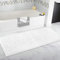 ITSOFT Tappeto da bagno in ciniglia, antiscivolo, assorbente e lavabile in lavatrice, morbido peluche da bagno, accessorio da bagno (120 x 53 cm, bianco)