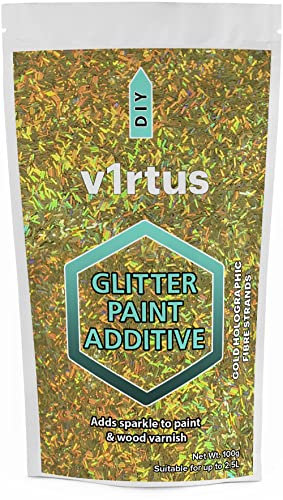 v1rtus | Glitter peinture ADDITIF - 100 g / Or Holographic Brins