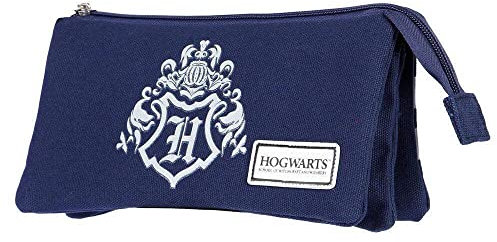 Harry Potter Academy-Trousse Triple HS, Bleu Foncé