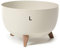 MELTOM Pot de Fleurs Bol avec Pieds Pot de Fleurs d'herbes Bol écologique pour Plantes recyclées, Mat (crème, L - 40 cm)