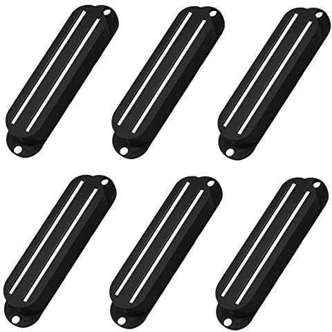 Yootones Dual Hot Rail Pickup Cover Single Coil Humbucker kompatibel mit Strat Style E-Gitarre (schwarz)