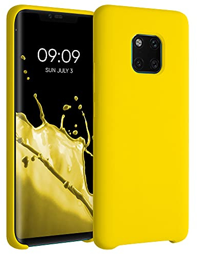 kwmobile Cover per Huawei Mate 20 Pro Custodia - Back Case per Smartphone in Silicone TPU - Protezione Gommata - giallo radiante