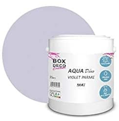 BOX DECO COULEURS Aqua Deco - Pintura de pared acrílica (2,5 l/25 m²), color morado