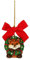 THUN - Weihnachtsschmuck Fuchs Grace mit Kleiner Girlande - Keramik - Weihnachtslinie - Wohnzimmer, Dekor - 4,6 x 3,8 x 4,8 cm h