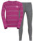 Odlo Kids Active WARM ECO Funktionsunterwäsche-Set, odlo Steel Grey Melange - Festival Fuchsia