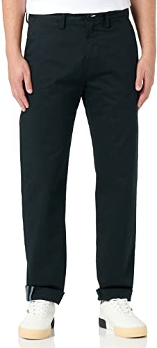 GANT Men's Slim Chinos Twill Chino Trousers Slim Fit, Black, 33 W/32 L