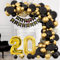 Ballonbogen mit Pumpe, Luftballons guirlande schwarz und gold für Geburtstagsdekoration, dekoratives Ballonbogen-Set (20 Jahren)