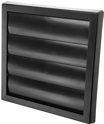 Vent Systems 150 mm große Abluftabdeckung Schwarz – Trocknerhaube – Entlüftungshaube – Luftzufuhrgitter aus Kunststoff - 190 x 190 mm