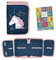 Goldkids Federmappe Federmäppchen Federtasche Einhorn Unicorn Motiv Schüleretui Stiftetasche Schlamper-Etui Schul-Etui ohne Inhalt inkl Hausaufgabenheft