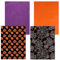Jwssor Halloween-Seidenpapier, 30 Blatt, Halloween-Geschenkpapier, 50 x 30 cm, Orange, Lila, Kürbis und Spinnennetz, Papier für Halloween DIY Handwerk