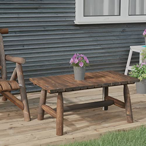 Tidyard Beistelltisch Couchtisch Gartentisch Tisch Holztisch Massivholz Fichte 90x50x41 cm