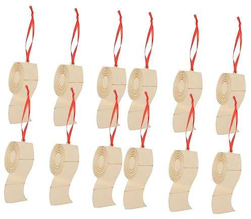 Abaodam 2 Sets Weihnachtsbaumschmuck Aus Holz Zum Aufhängen Dekoration Für Den Familiensegen Exquisite Weihnachtsanhänger Zum Aufhängen Für Zuhause 6 Stück X 2