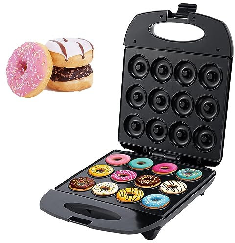 KUMIAO 1200W Nonstick Donut Maker Machine - Easy Homemade Donuts for Family and Parties - Perfect for Cake Shops, Milk Tea Shops, Bakeries