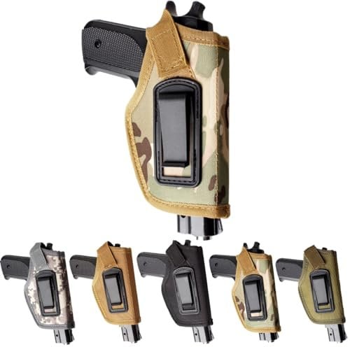 Peminkoo Universal Taktische Pistole Holster Verdeckte Trage Holster Gürtel Metall Clip IWB OWB Holster Airsoft Gun Tasche für G1OCK 17 19 22 23 32 33 Ruger (CP)