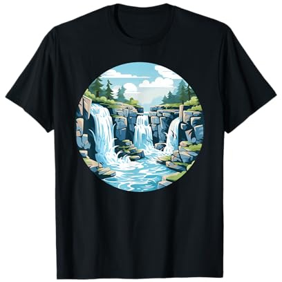 Nice Cascade for Watercourse and Waterfall Lovers T-Shirt