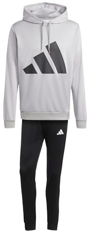 adidas Uomo BIG LOGO FRENCH TERRY HOODED TRACKSUITS, medium grey heather, XL