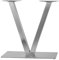 TuliperMood Edelstahl Tischbeine, Tischgestell Tischfu, Tischuntergestell, Tischfuß Bistrotisch, Gastro Tisch, Möbelfüße für Bars, Restaurants, Cafés, Messen, Veranstaltungen (V Form)
