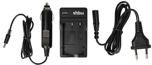 vhbw Ladegerät kompatibel mit Belkin F1PP000GN-SK, WiFi Skype Phone Kamera Camcorder/Akku - Ladeschale, Kfz-Adapter, Ladeanzeige, 4,2 V