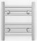 350mm Wide 400mm High Narrow Small Chrome Heated Towel Rail Straight Flat Bathroom Warmer Radiator Rack Central Heating Turkish Zone (350mm Wide x 400mm High)