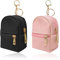 Calkkrer Lot de 2 porte-clés pour femme - Mini sac à dos mignon - Pendentif porte-clés - Pendentif de sac à main - Porte-clés - Sac de maquillage en polyuréthane, multicolore, L