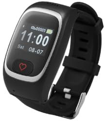 Fall Alarm for Elderly - GPS Tracker for Dementia - SOS Alarm Call Button with 2-Way Calling - Heart Rate Monitor - Blood Pressure Monitor - Step Counter - Free Mobile App Included
