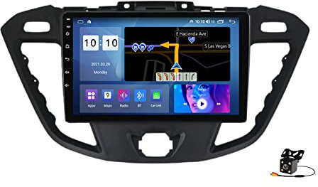 Android 14 Car Stereo 2-DIN Radio para F-ORD Transit 2013-2018 Navegación GPS 9in Sat Reproductor Multimedia Video Receptor Bluetooth con 4G WiFi FM DSP SWC Carplay,M600s