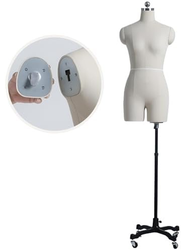 Verstellbare Halbkörper-Schaufensterpuppe aus weichem Schaumstoff. Einsteckbare Stifte zum Anfertigen einer Schneiderpuppe für weibliche Models,Withoutarms-XXL-Model88