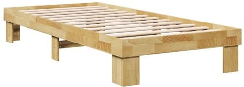 vidaXL Massivholzbett ohne Matratze 90x200 cm Eichenholz, Bett, Schlafzimmermöbel, Einzelbett, Bettrahmen, Möbel Schlafzimmer, Bettgestell Massivholz